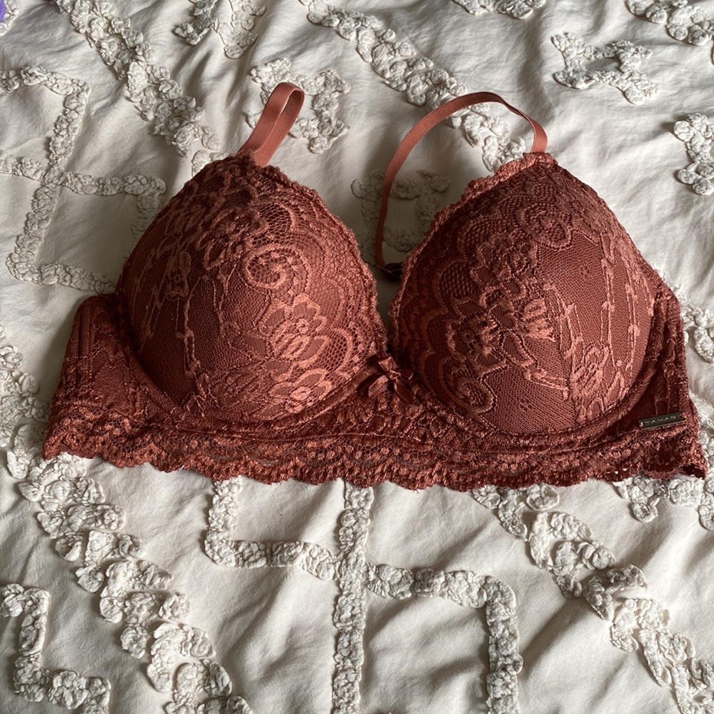Tahari rust sexy lace push up bra!!